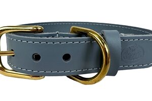 SAZZZ HALSBAND HOND BRAVEHEART CLASSIC LEER LICHTBLAUW