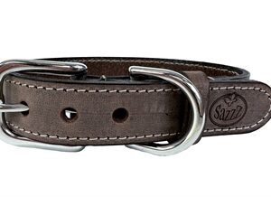 SAZZZ HALSBAND HOND NOMAD VINTAGE LEER BRUIN