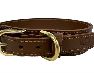 SAZZZ HALSBAND HOND PIONEER CLASSIC LEER ZADEL BRUIN