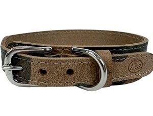 SAZZZ HALSBAND HOND BOHO VINTAGE LEER CAMOUFLAGE