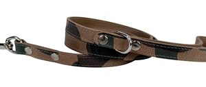 SAZZZ HONDENRIEM FEARLESS VINTAGE LEER CAMOUFLAGE