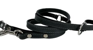 SAZZZ HONDENRIEM FEARLESS VINTAGE VERSTELBAAR LEER ANTRACIET