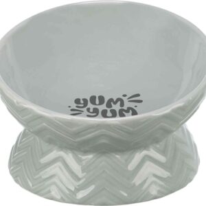 TRIXIE VERHOOGDE VOERBAK / WATERBAK KERAMIEK GRIJS