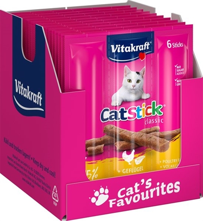 VITAKRAFT CAT-STICK MINI GEVOGELTE MET LEVER