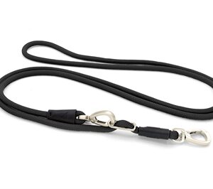 MORSO HONDENRIEM HANDS FREE SOFT ROPE GERECYCLED ZWART