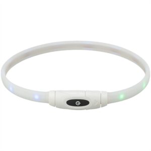 TRIXIE LICHTGEVENDE HALSBAND HOND USB SILICONEN OPLAADBAAR MEERKLEURIG