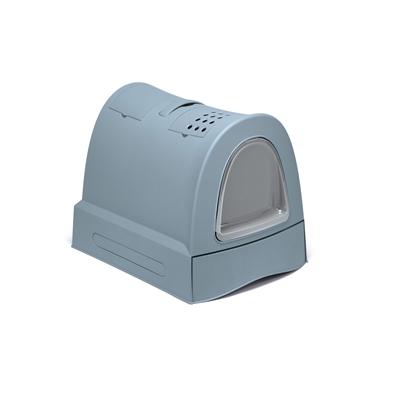 IMAC KATTENBAK ZUMA 2ND LIFE MET SCHUIFLADE AVIO BLAUW