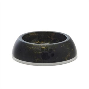 SAVIC VOERBAK DELICE 2 MARBLE ZWART / GOUD