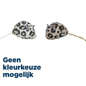 TRIXIE PLUCHE MUIS PANTERPRINT MET KATTENKRUID / CATNIP ASSORTI